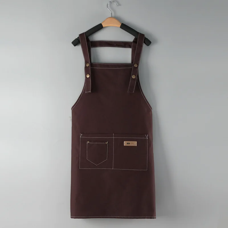 China Supply Wholesale Customized Printed Logo Waterproof Eco Friendly Durable Denim Aprons for Kitchen or Nail