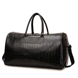 Экологичная мужская кожаная Водонепроницаемая Дорожная сумка из искусственной кожи
