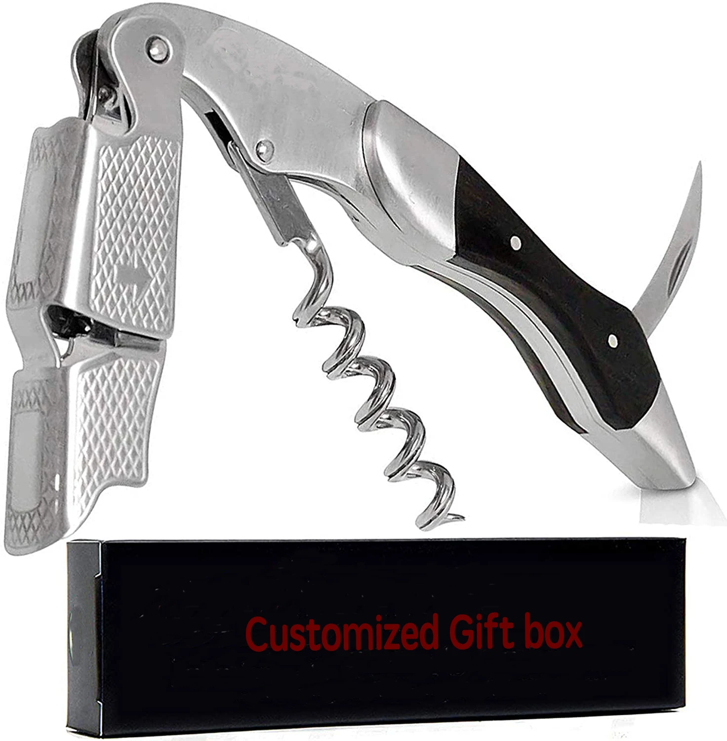 Durable multifunction customized portable stainless steel waiters corkscrew wine opener