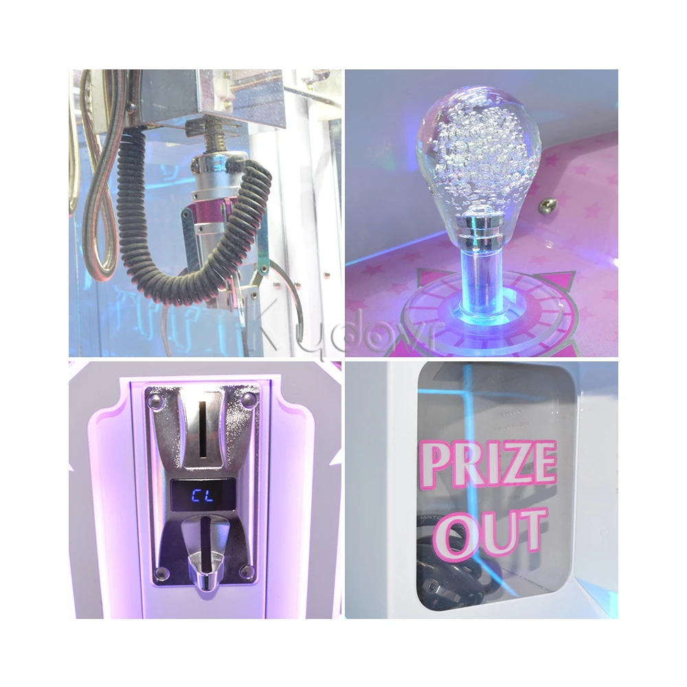 Wholesale commercial mini custom bill acceptor teddy bear plush gift toys arcade crane game elaut claw machine malaysia