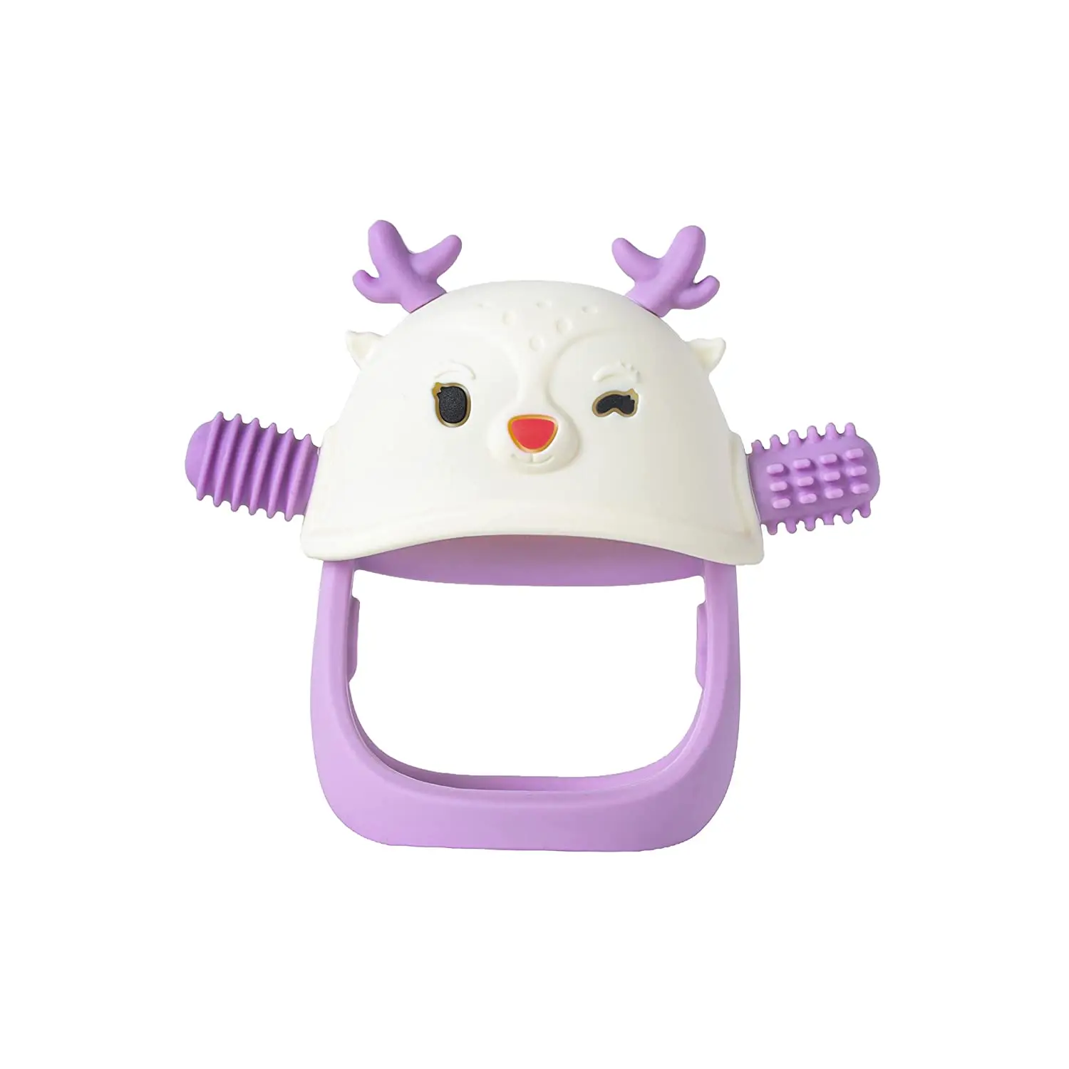 Mushroom Crochet Wooden Toothbrush Teething Toys Bunny Chew Baby Silicone Teethers Set