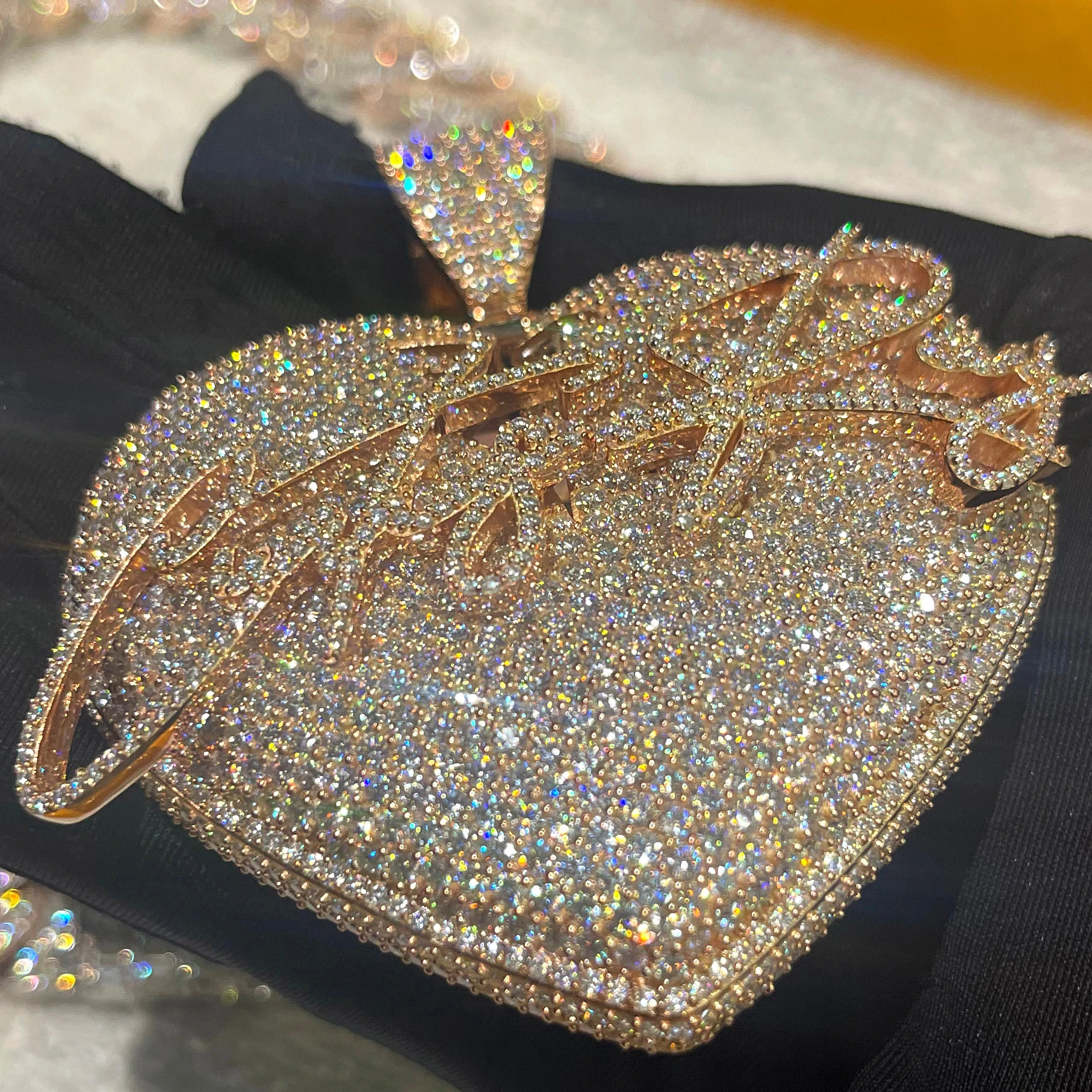 Custom Cracked Heart 3D Pendant Pass Diamond Tester Moissanite 925 Silver Gold Plated VVS Iced Out Fine Jewelry For Men Woman