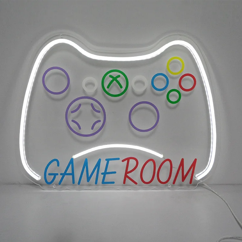 Free Sample Custom neon light sign adverting business logo sign waterproof no MOQ Game neon sign custom