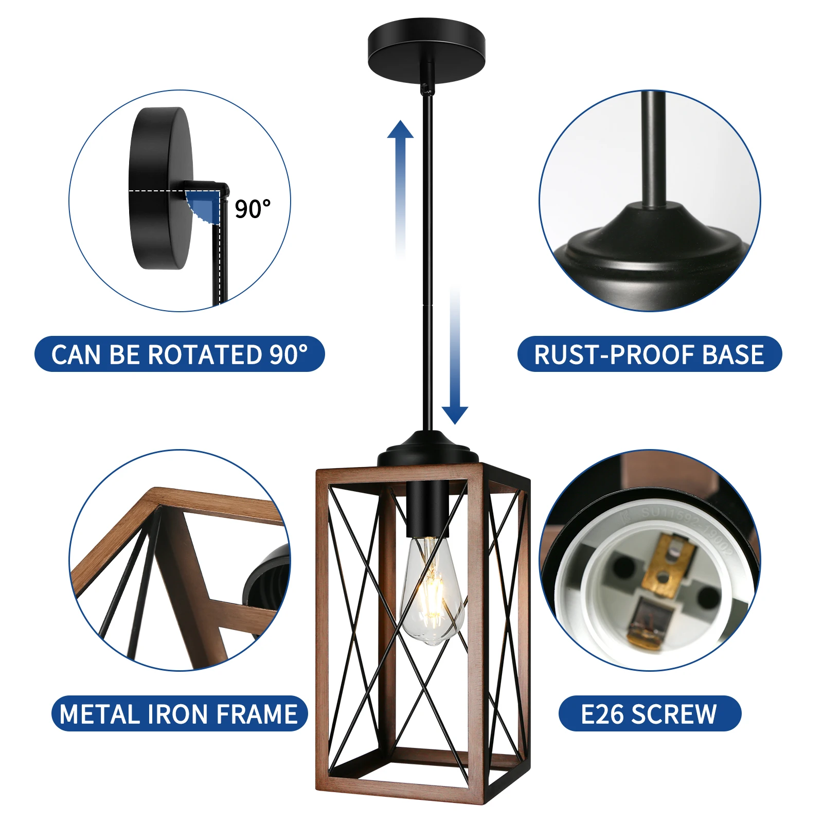 Wholesale Minimalist Light Fixtures E26 Bedroom Pendant Light Luxury Modern Iron Led Chandelier