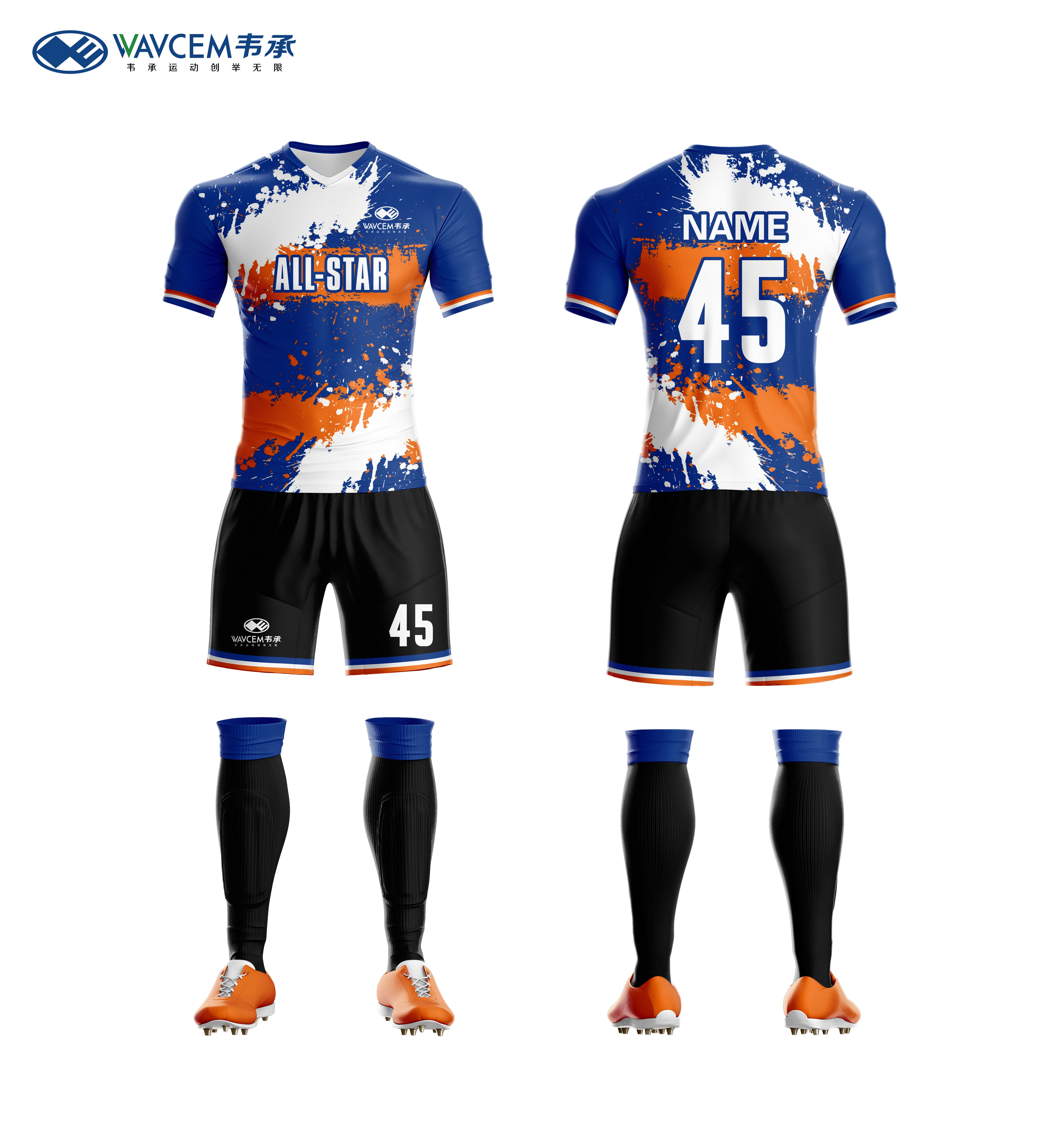 Custom Soccer Shirts Jersey Suit Boys New Style Full Sublimation Football Team Uniform Quick Dry Breathable Training Suit Print