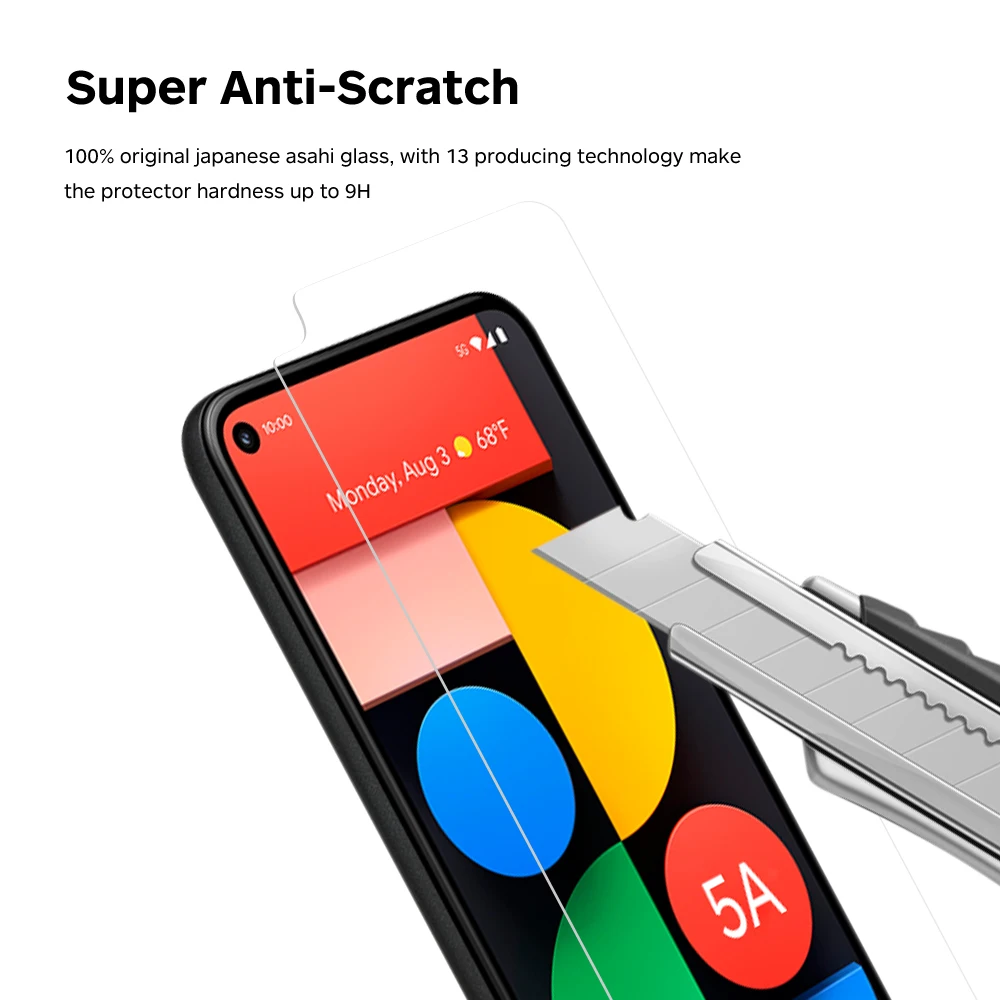 Factory Sales Directly Silicone Screen Protector Replacement For Google Pixel 4a 5a 6 Screen Protector Tempered Glass