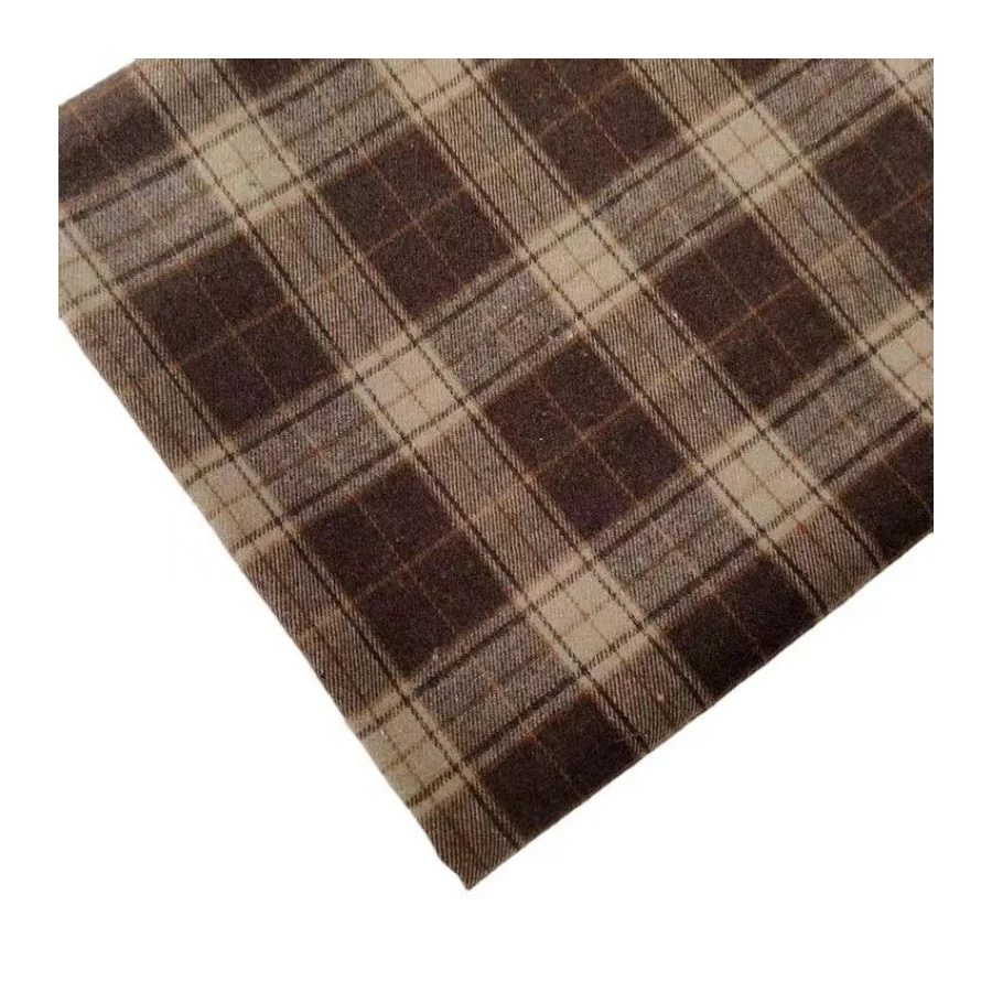 Factory direct sales In stock of recycled yarn dyed cvc flannel yarn dyed flannel fabric for sleepwear shirt coat skirt