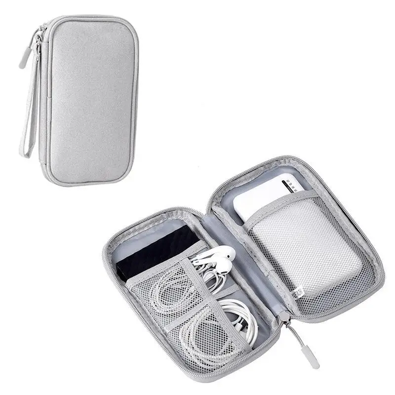 Oxford Small Travel Bags Cable Organizer 3C Accessories Case Earphone Carry Pouch with Zipper Portable Electronic Storage Bags
