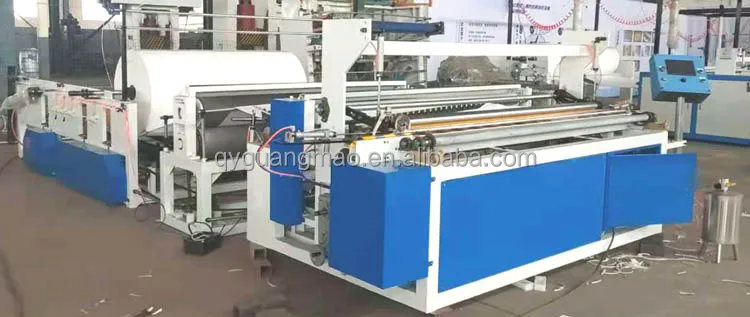 China supply Embossing Toilet Tissue Paper Roll Rewinding Machine Small scale 1880 type