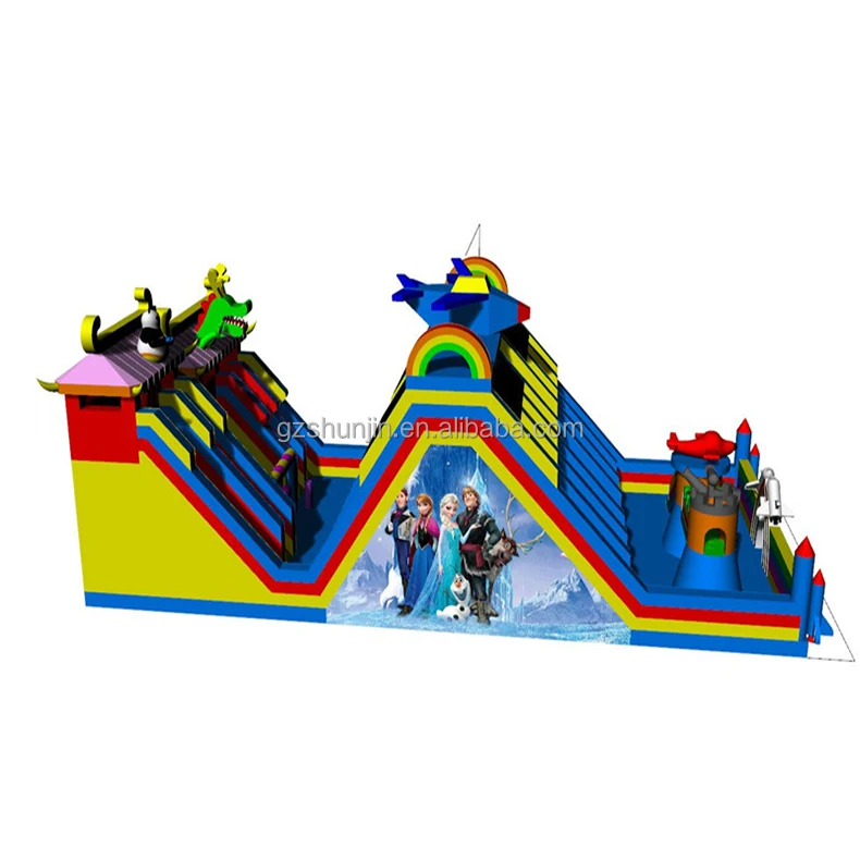 New Design Inflatable Jumping Slide Big Tiger Lion Fun City Advertising Inflatables for Jungle Amusement Park