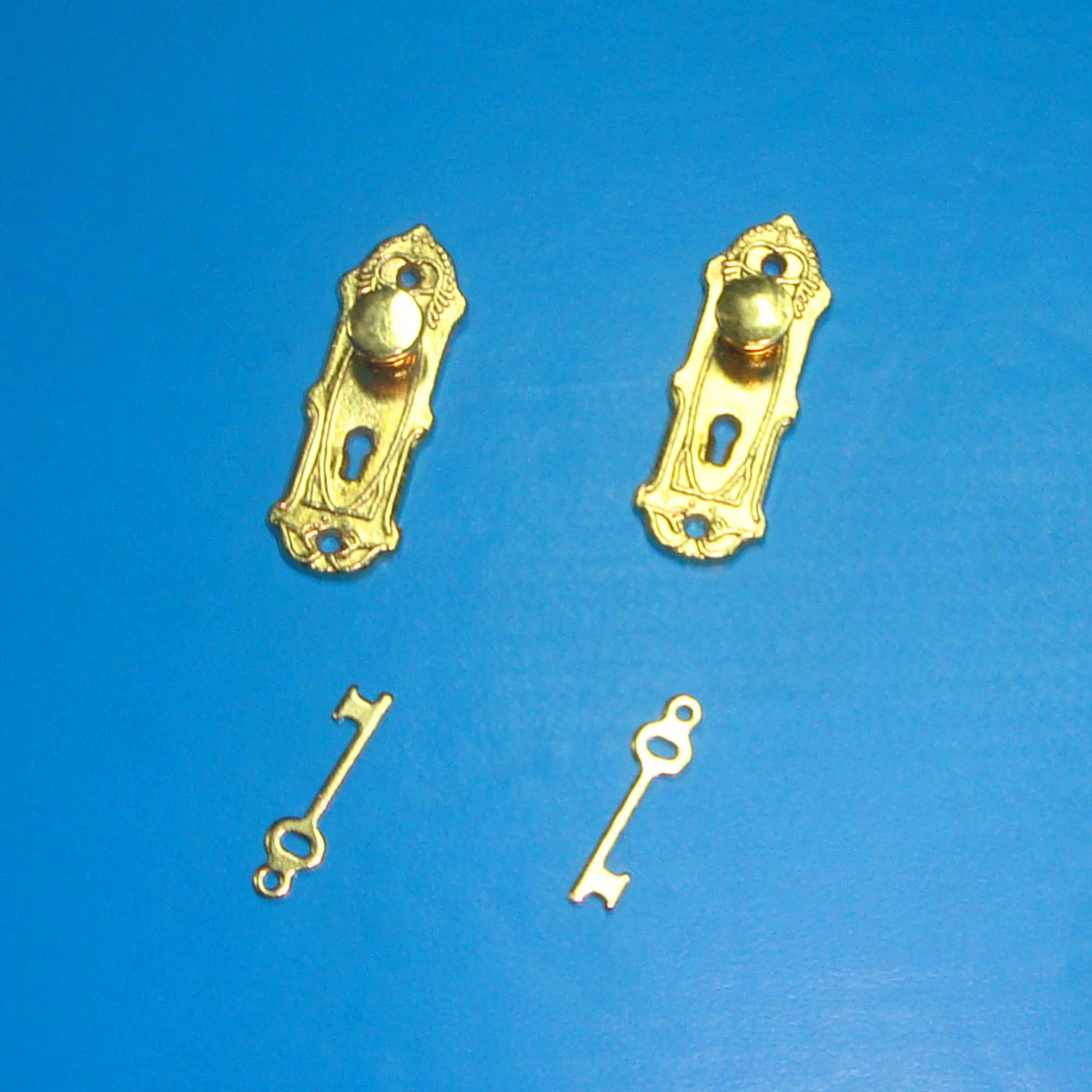 Vintage Doll house Hardware Knocker Lock for Fairy Door Miniature furniture decorative accessories 1:12