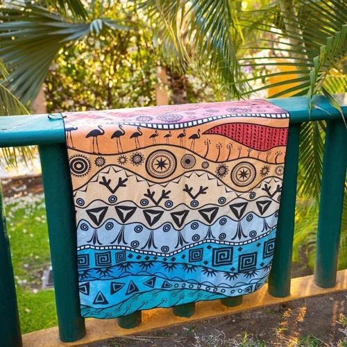 Customized Rectangle Extra Large Light Weight Sand Free Quick Dry Microfiber Beach Towels