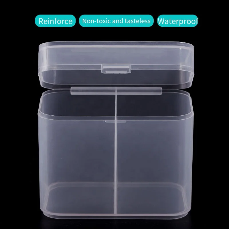 Misscheering Double Use Nail Art Wipes Clean Pads Storage Box Double Grids Cotton Pads Manicure Polish Remover Wipe Pad Box Tool