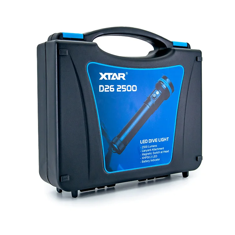 XTAR D26 2500 lumens aluminium ip68 scuba flash light senter menyelam led diving flashlight with long reach