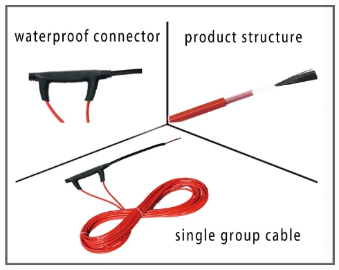 Underfloor Heating PTFE /PVC resistance carbon fiber heating cable for floor hetating 12k 24K 48k
