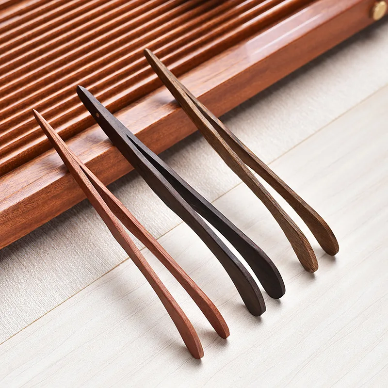 ESTICK Wholesale Natural Customize Logo Tea Set Small Accessories Tea Bamboo Tweezers For Tea