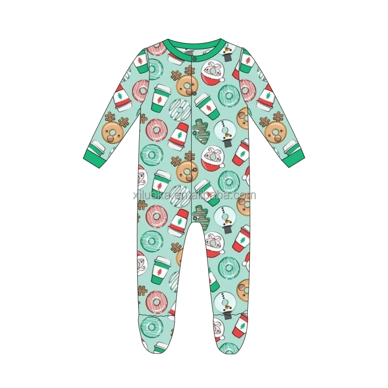 Новый дизайн Бамбуковая детская одежда из спандекса бутиковая комбинезон с длинным рукавом унисекс