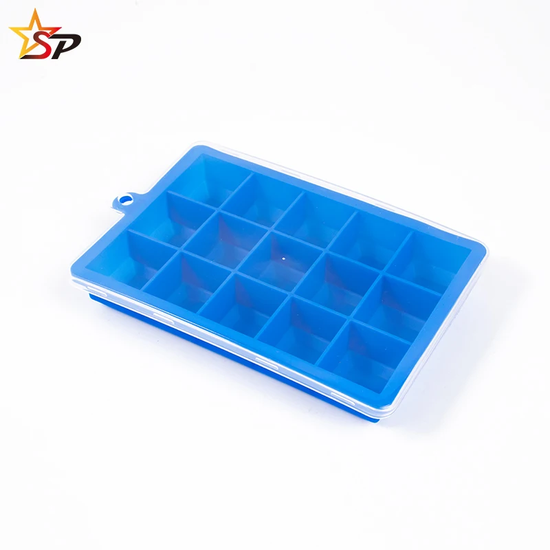 
Approved Custom Food Grade Cream Mould Silicone Ice Cube 15 Cavity Tray Silicone Ice Mold 