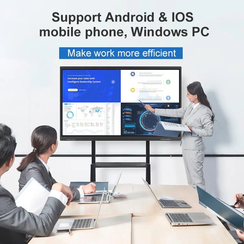 cheap electronic smart board touch monitor75 inc PC portable interactive classroom whiteboard