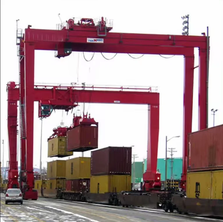 40Ton Prbber Tyre Container Gantry Crane 45 ton Straddle Carrier  Manufacturer rtg Crane