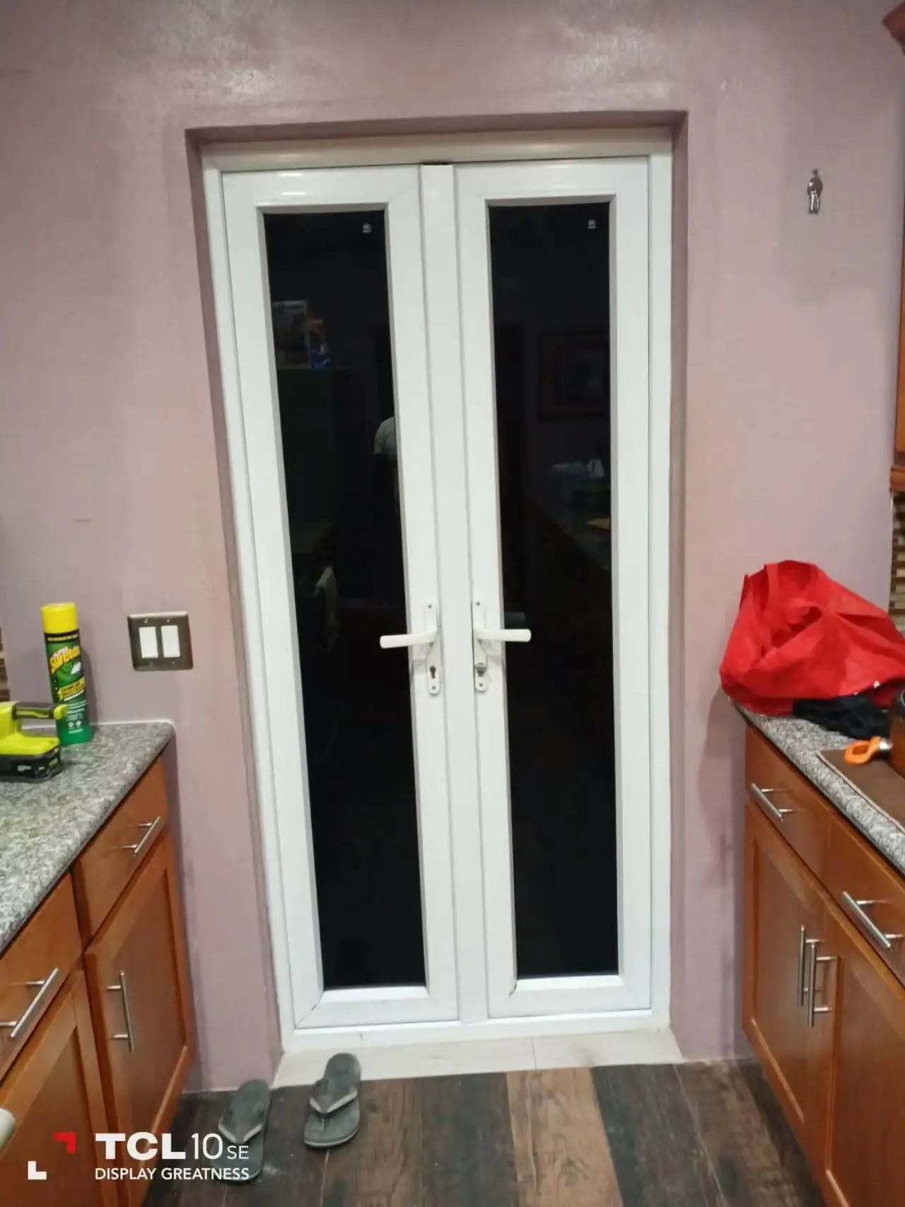 upvc casement door with inside blinds Magnetic shutters in Guangzhou factory to Bahamas Upvc hurricane impact door