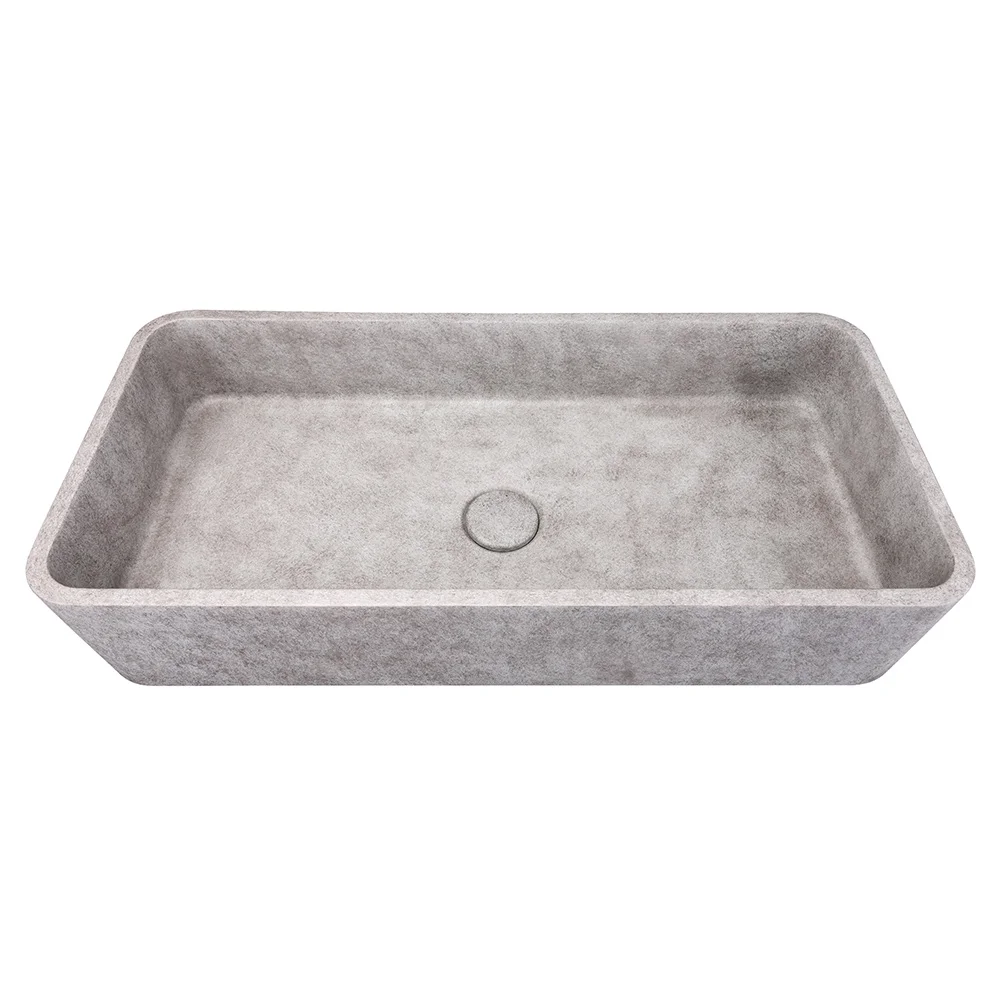 Modern concrete wash basin sink Brown large size wash basin bathroom hand wash