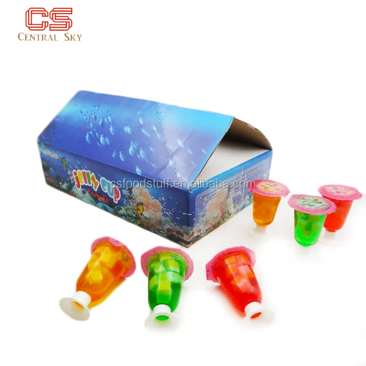 Wholesale new design 35g mini fruit jelly cup wine cup shaped oem brand fruit jelly