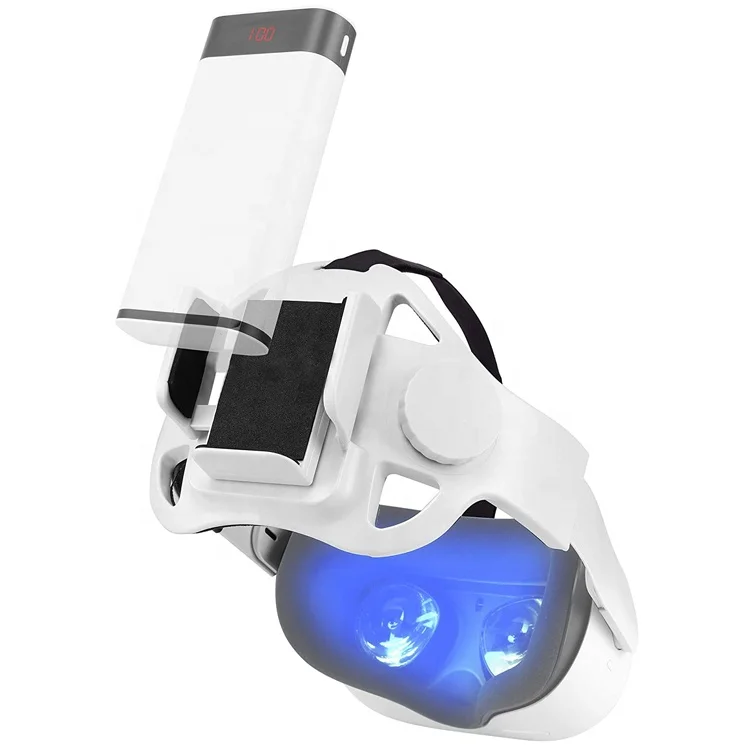 April New Factory Price Adjustable Head Strap For Oculus Quest 2 VR Headset Accessories Elite Strap Cushion With Battery Holder