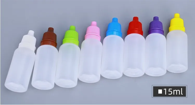 Childproof cap 3ml 5ml 10ml 15ml 20ml 30ml 50ml  ldpe squeeze plastic dropper bottle for eye drops