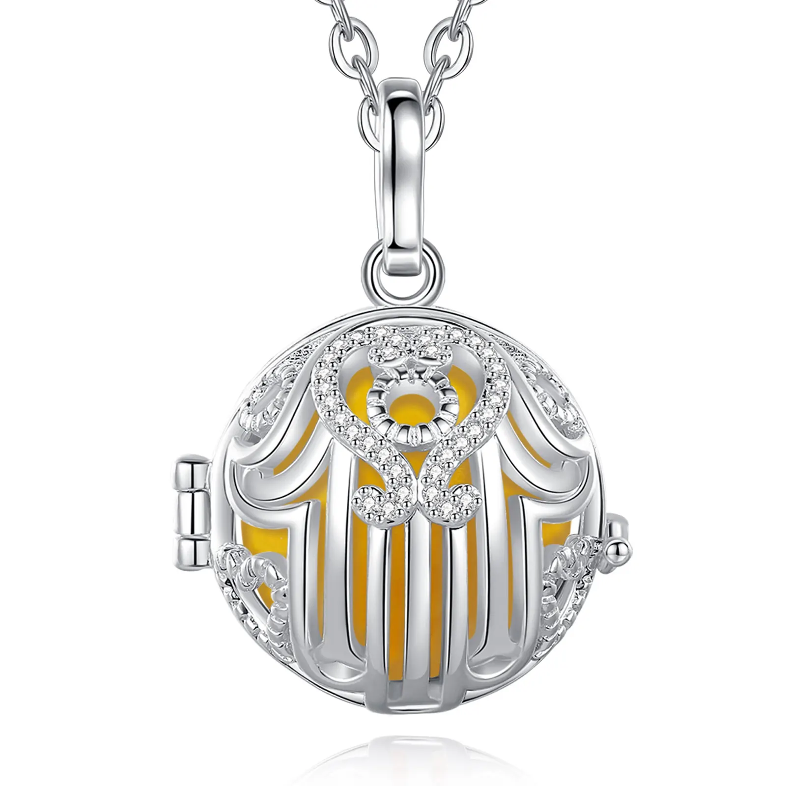 Angel Wing Crystal Angel Callers for Christmas Gift Chime Ball Bell Mexican Bola Pendent Harmony Bola Ball