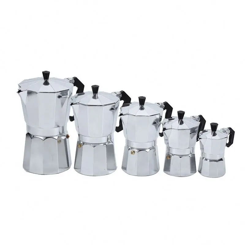 Portable Aluminium 300Ml Percolator Italian Coffee Maker, Stainless Steel Moka Coffee Pot Stovetop Espresso Maker