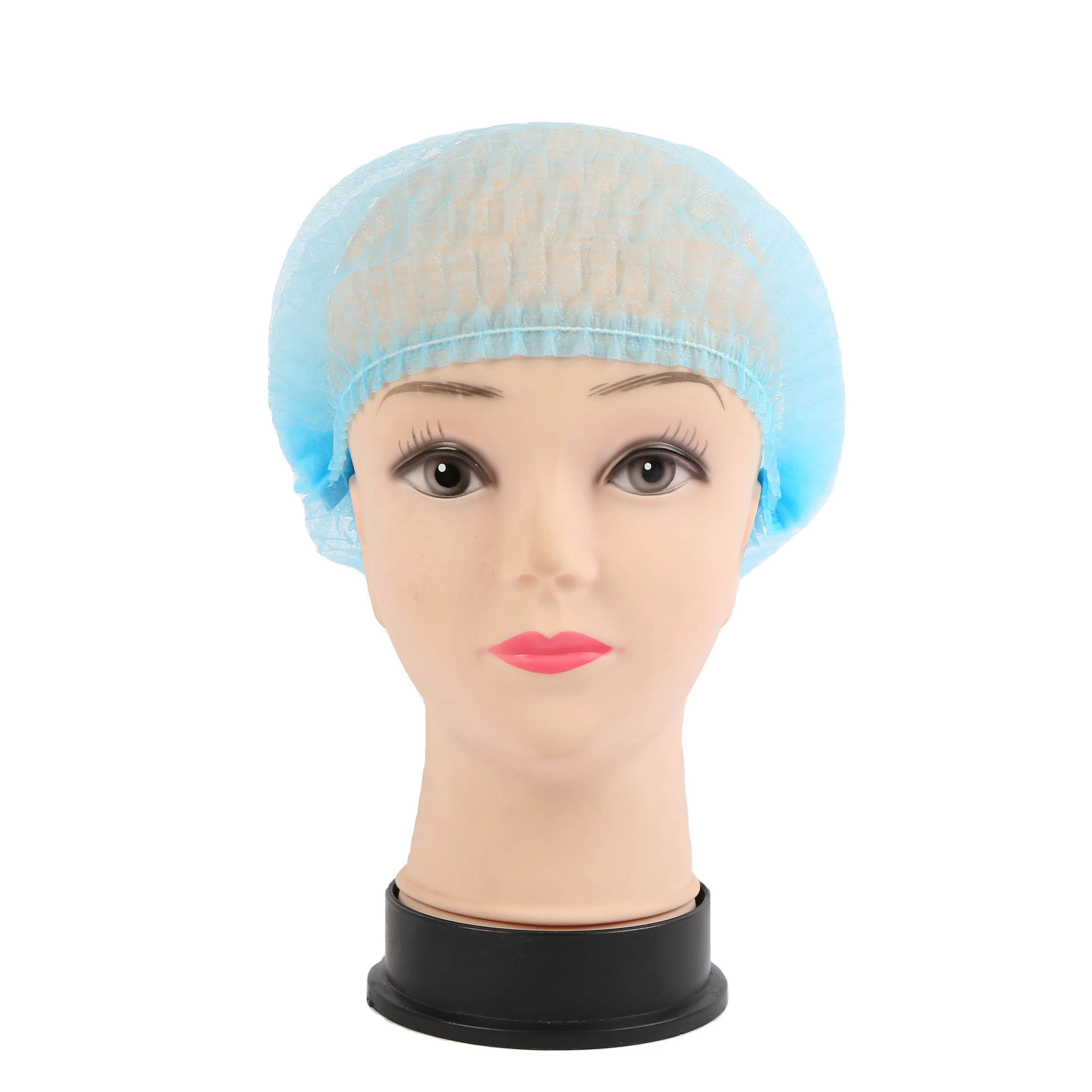 Hot wholesale Disposable Non woven doctor hat strip clip cap bouffant head cover Hair Net