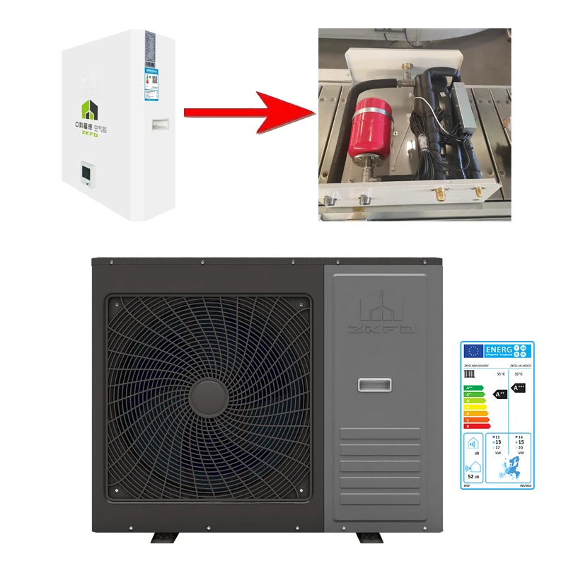 Worldwide Manufacturing 10kw 16kw 20kw New Energy Evi Inverter Heating Heat Pump Air To Water R32 Air Source Warmepumpe