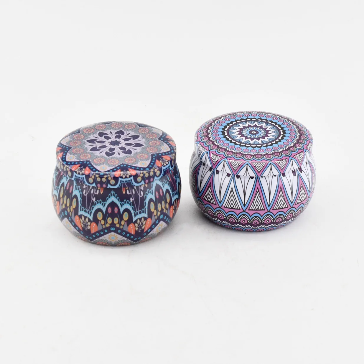 Wholesale Stocked Luxury Color Candle Tin Box Sugar Gift Box Soy Wax Fragrance Empty Decorative Tin Candle Jar