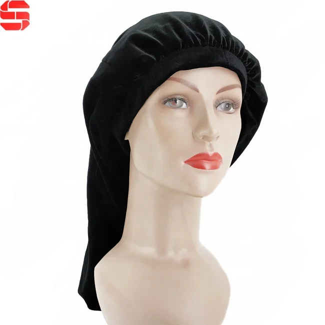 Wholesale Custom Long Best Satin Bonnet Velvet bonnets with logo