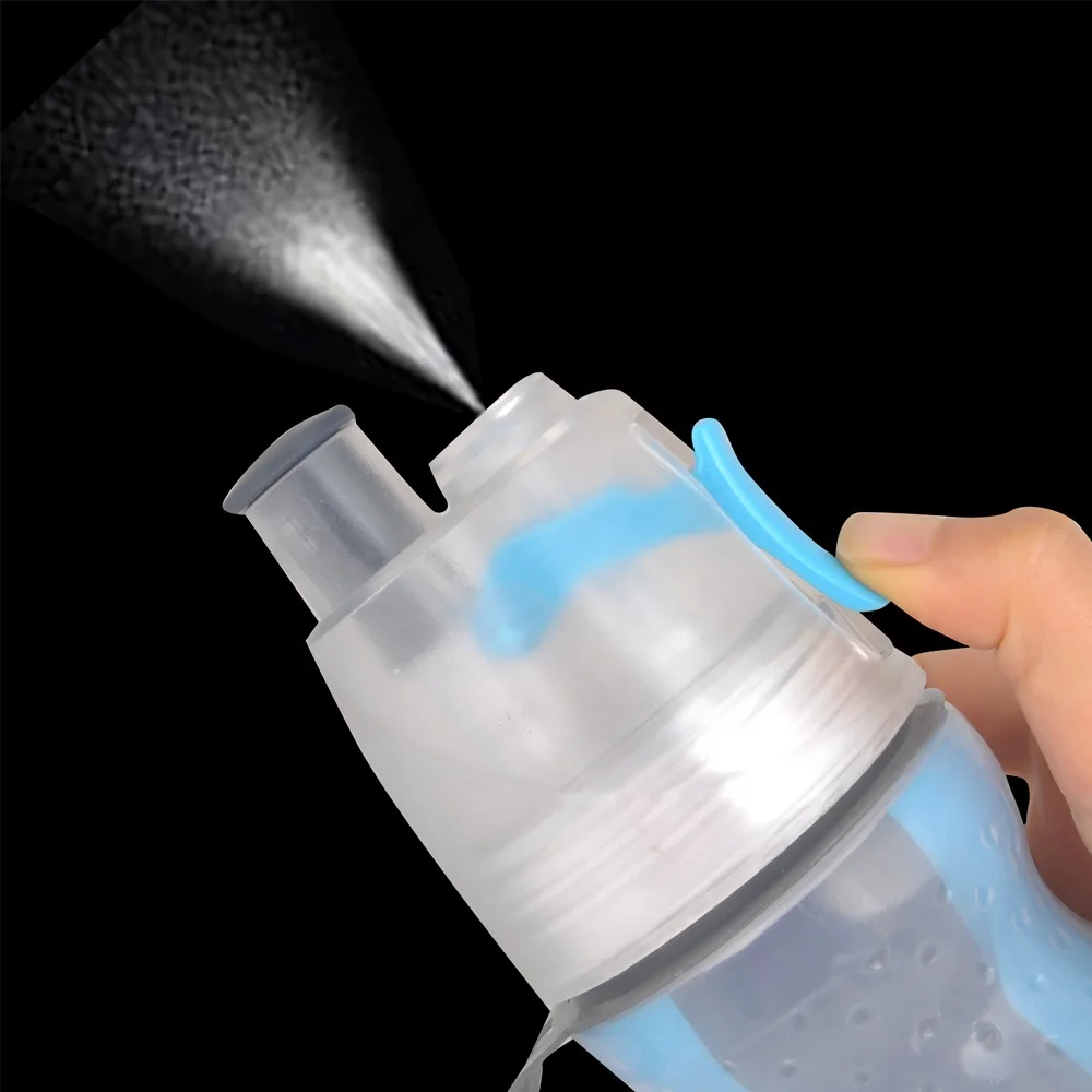 BPA free Double Wall Summer Cooler  Plastic Cooling Spray Water Bottle Mist Plastic Spray Bottle With Sprayer