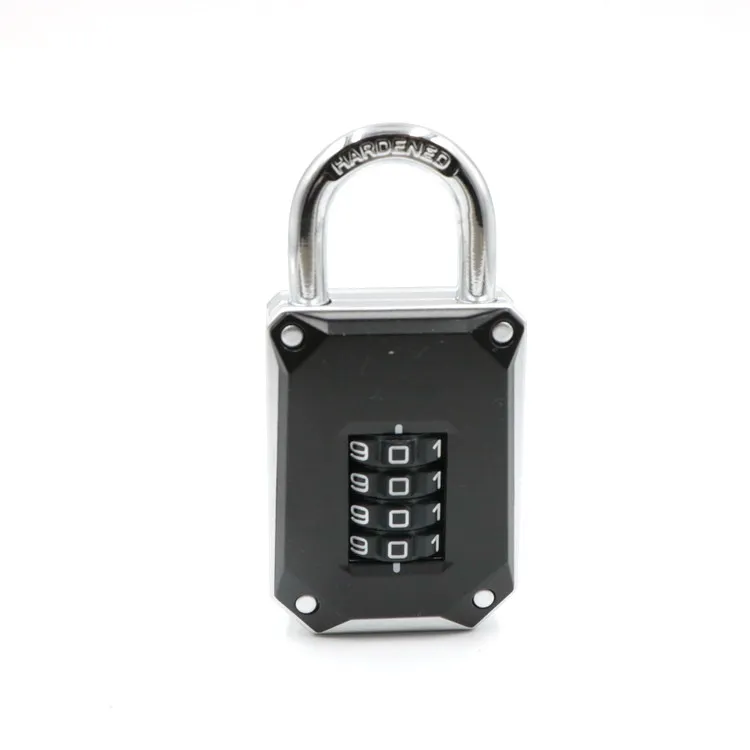Черный сверхмощный 4 код Сменные цинковый сплав комбинации замок