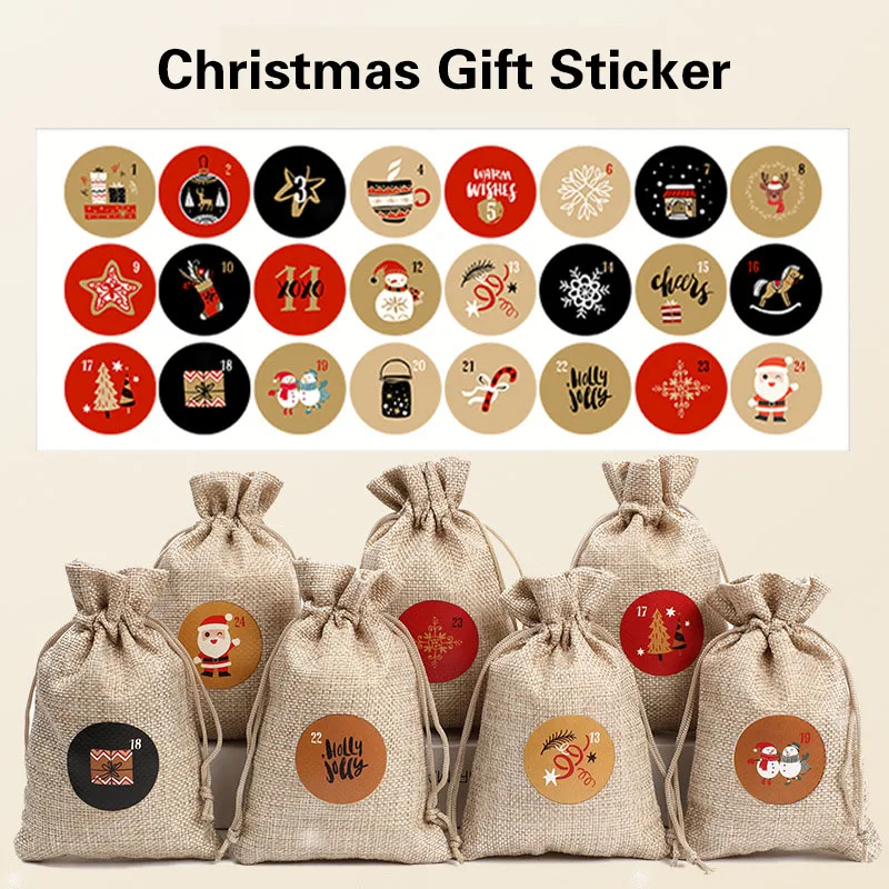 kids snowman deer sticker merry christmas 3.8 cm 4.5cm sheet for
