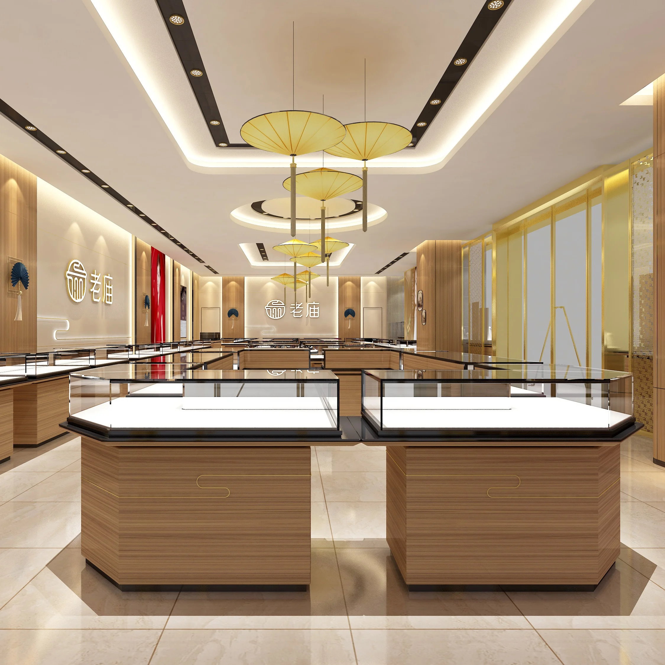 Hot popular commercial Jewelry display showcase shopping mall Watches&phone glass showcase with LED