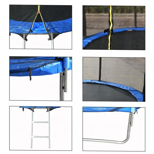  Hot Sales 5FT 6FT 8FT 10FT 12FT 14FT 15FT 16FT Outdoor Trampolines with Enclosures Net