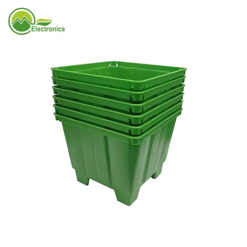 Hydroponic Garden 4inch 6inch 8inch Plastic Plant Pot Rock Wool Cube Cap with Clips