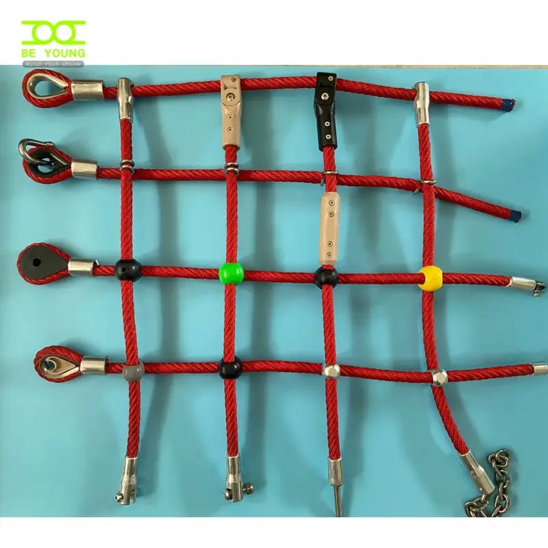 Rope Connecting Press Clip Plastic Net Playground Bolts Pyramid Aluminum Connect With Clamps Accessory End Fittings