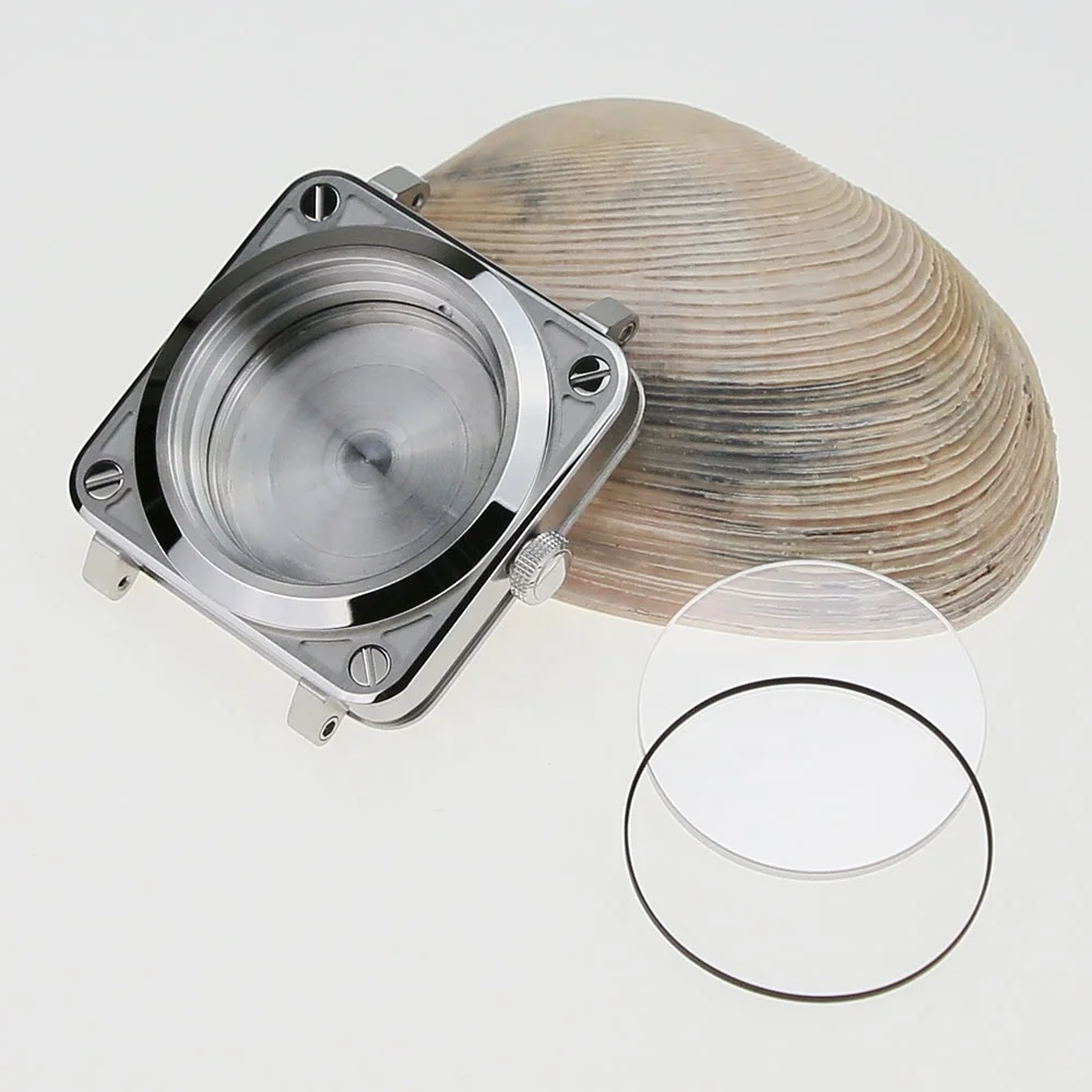 Top Quality Special Design 316L Stainless Steel Square Watch Case Head