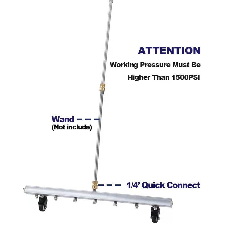 AMSTURDY WB39 sweeping silicone telescopic water flow brush extendable undercarriage cleaner water broom