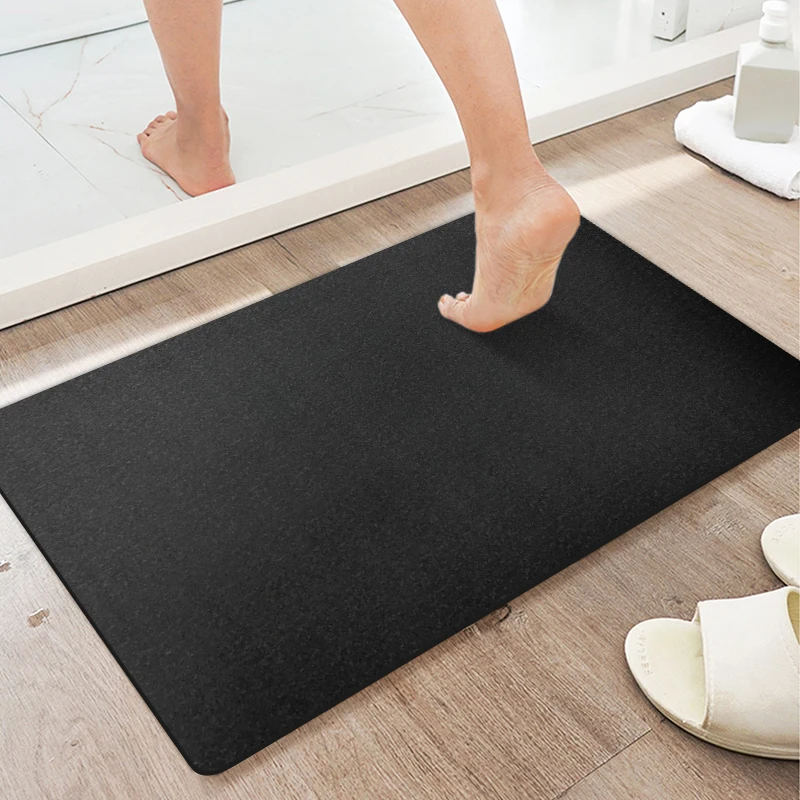 Japan Style Diatomite Bath Mat Absorbent Floor Mat Quick Dry Non Slip Toilet Carpet Mat