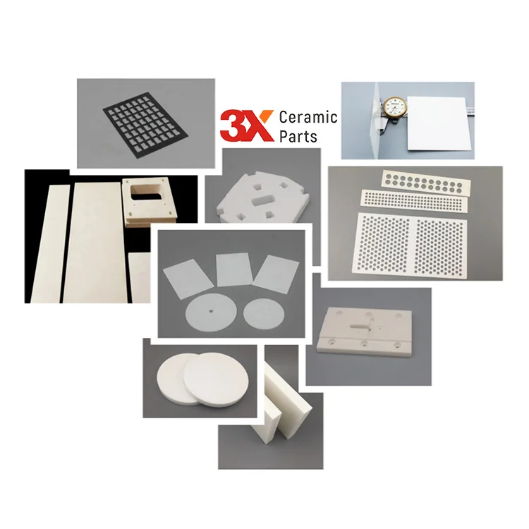 3X Ceramic Parts ODM OEM CNC Machinable Plate Advanced Component Zirconia Substrate Manufacturer Custom 99 Alumina Ceramic Sheet