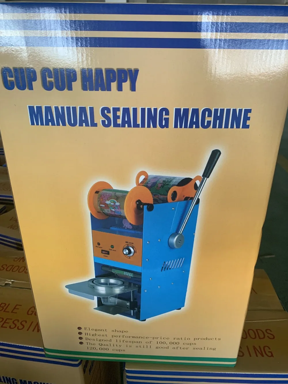 Электрическая ручная пластиковая машина для запечатывания стаканчиков для коммерческого использования