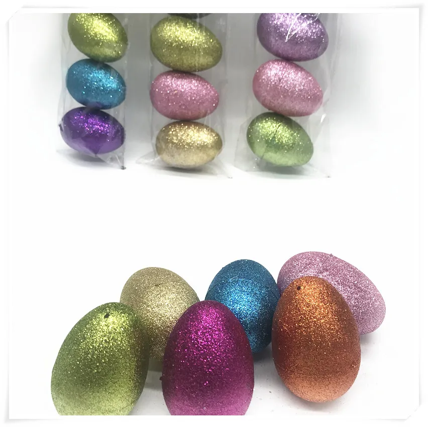 High quality egg surprise new invention glitter plastic easter egg