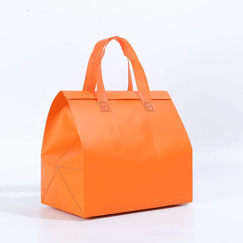 2023 Hot Sale Yellow Tote Bag Custom Printed Recyclable Fabric Non Woven Shopping Bags With Logo