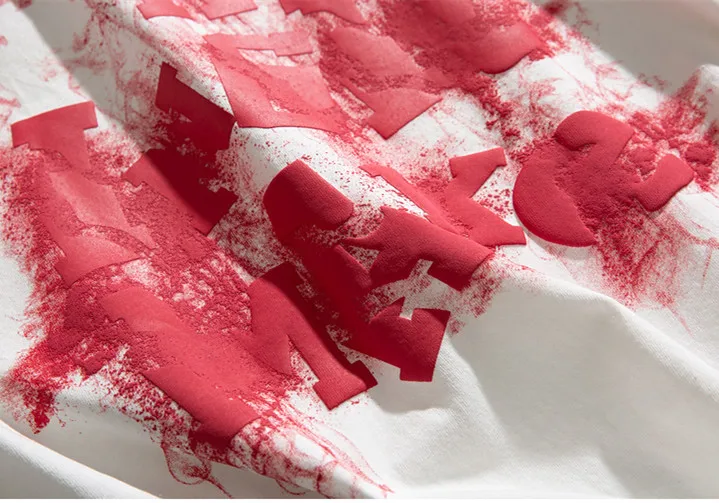 Wholesale  Custom Logo Round Neck 100% Cotton Puff T shirt Street wearing Men Soft Oversize T-shirts Men